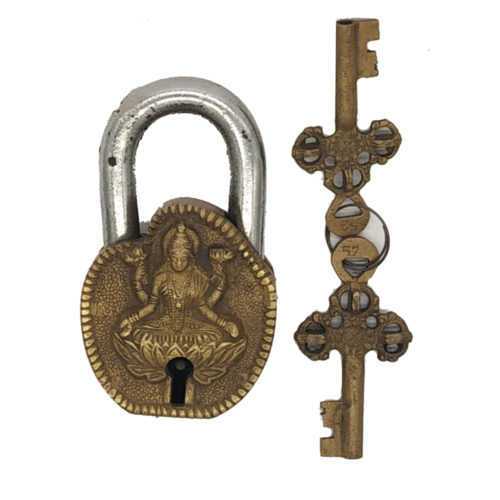 Brass Door Lock Antique Finish Laxmi