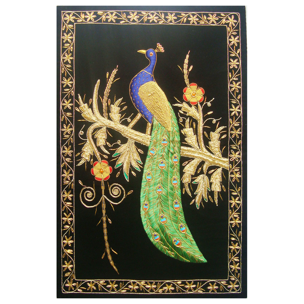 Wall Hanging Rug Jewel Carpet Peacock