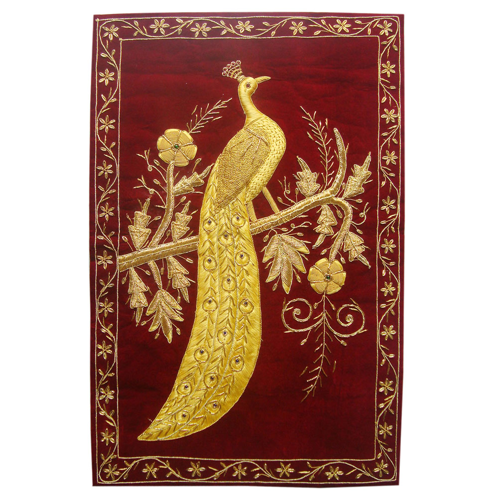 Wall Hanging Rug Jewel Carpet Peacock