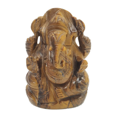 Tiger eye Stone Ganesh statue