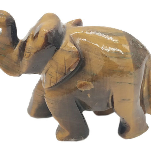 Tiger Eye Stone Elephant