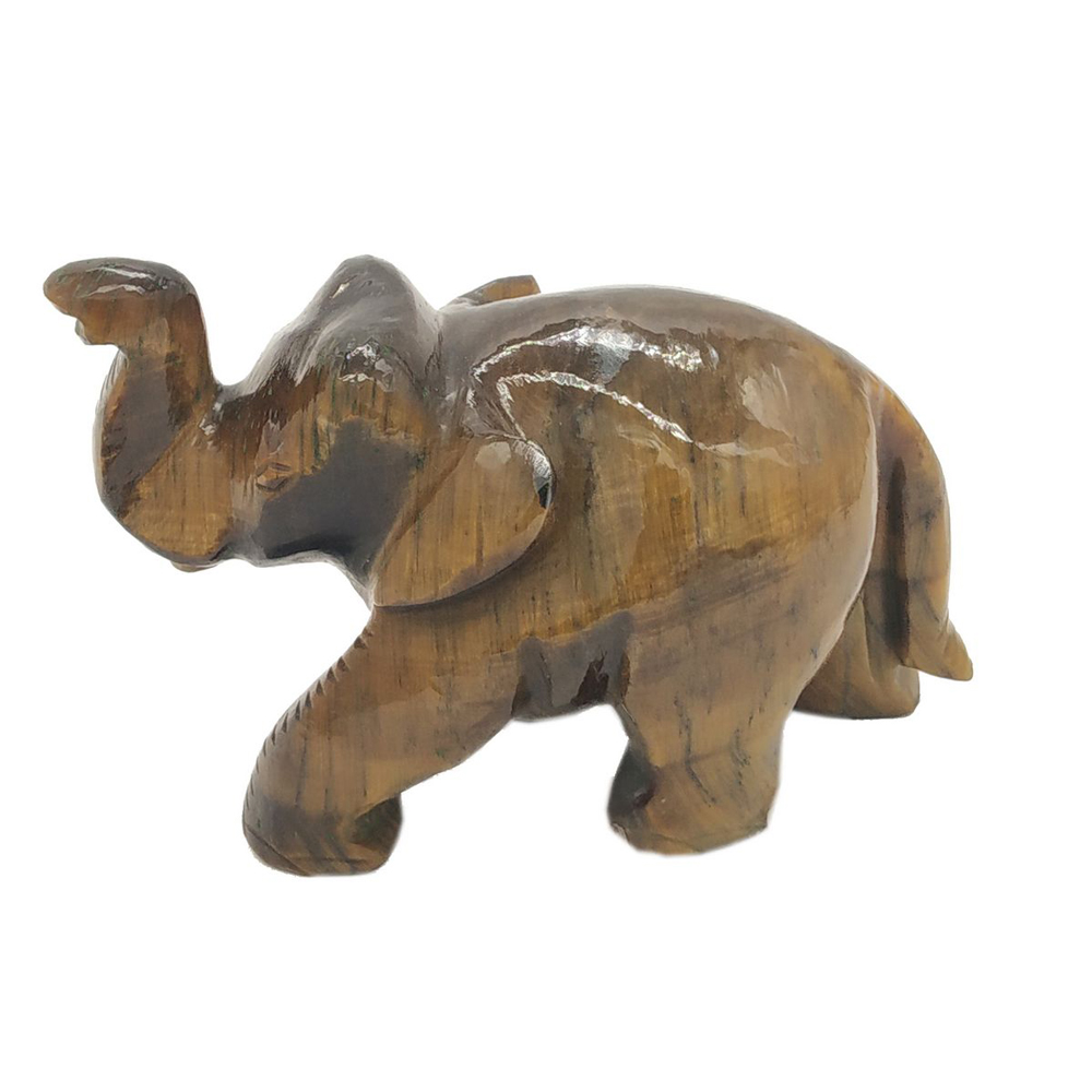 Tiger Eye Stone Elephant