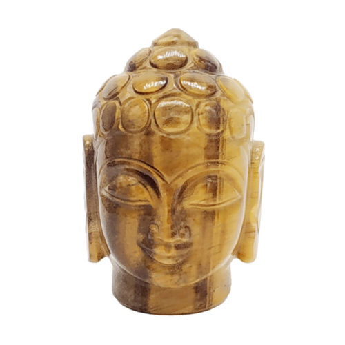 Tiger Eye Buddha Head