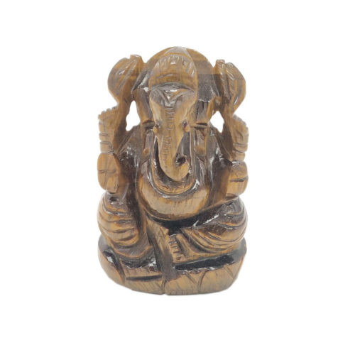 Tiger eye Stone Ganesh statue