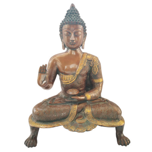 Brass Buddha Sitting Medicine Buddha Statue Home Decor