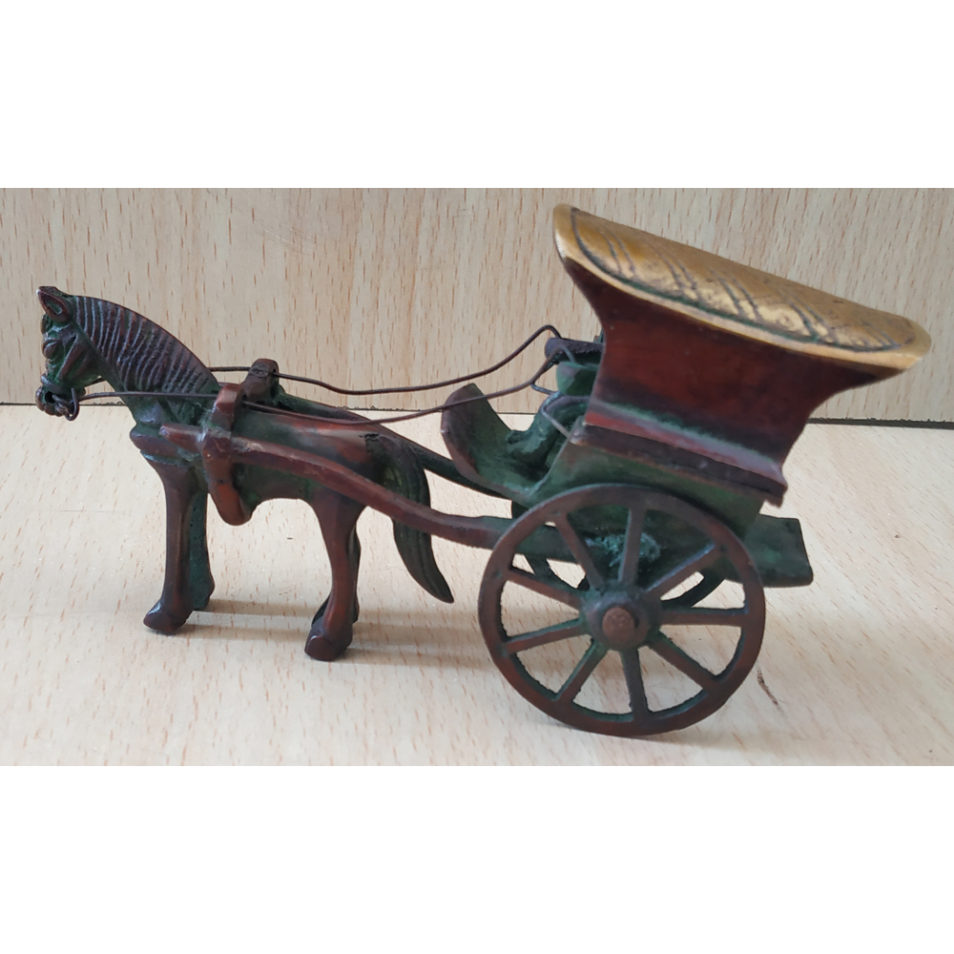 Brass handmade Horse cart for home decor show piece & gift
