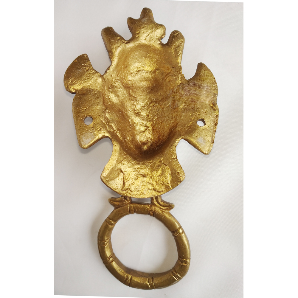 Brass Door Handle Knockers Ganesha Shape Antique Finish Home Decor