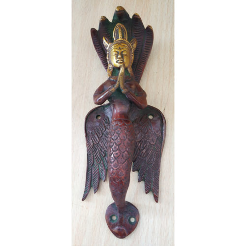 Brass Door Handle Mermaid Shape Antique Finish Home Decor