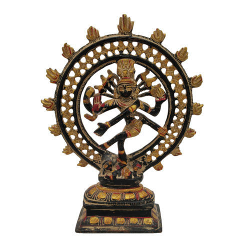 Brass Nataraja Dancing Lord Shiva God Statue Religious