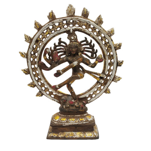 Brass Nataraja Dancing Lord Shiva God Statue Religious