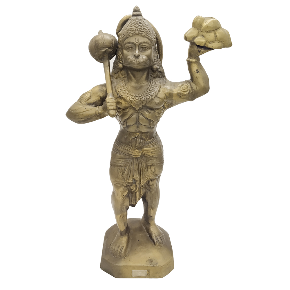 Brass Hanuman Statue Monkey God Religious status