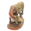 Brass Cow with Calf Feeding Hindu Nandi Cow Statue