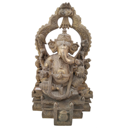 Brass Ganesha statue Antique Finished
