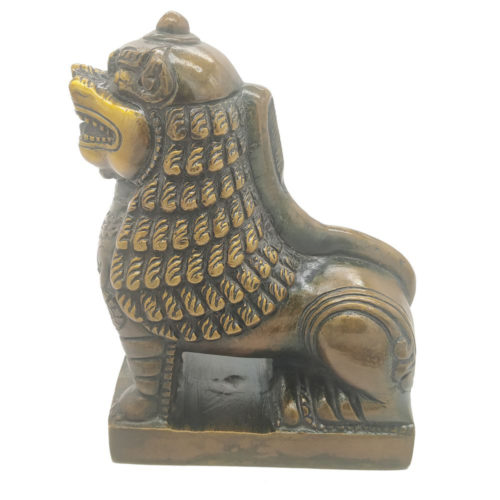 Brass Lion Statue Handmade Collectible