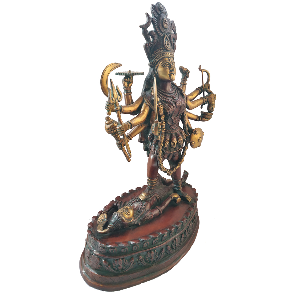 Brass Kaali Statue Hindu Goddess antique finished