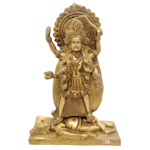 Brass Kaali Statue Hindu Goddess antique finished