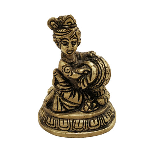 Brass Baby Krishna Statue Bal Gopal Hindu Religious
