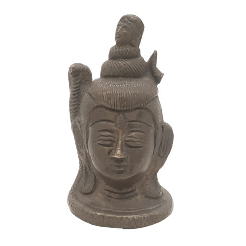 Brass Lord Shiva Head Mahadev Third Eye God Painted