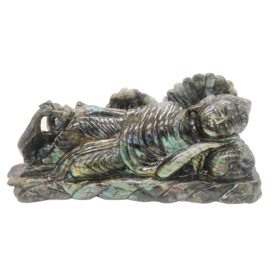 Labradorite sleeping Ganesha Statue