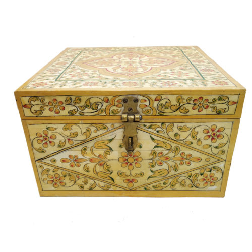 Bone Jewelry Box Coverd by Emboss Painting