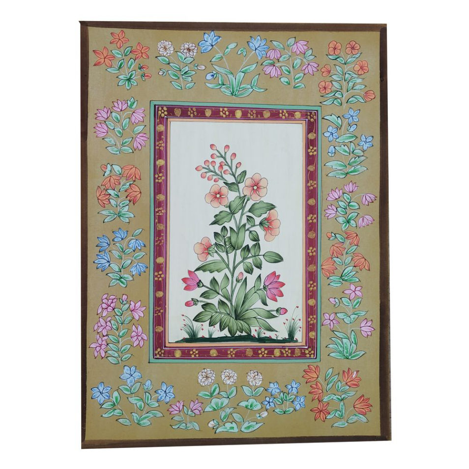 Painting Handmade Paper Flower Miniature Artwork Water color 9.5 X 13