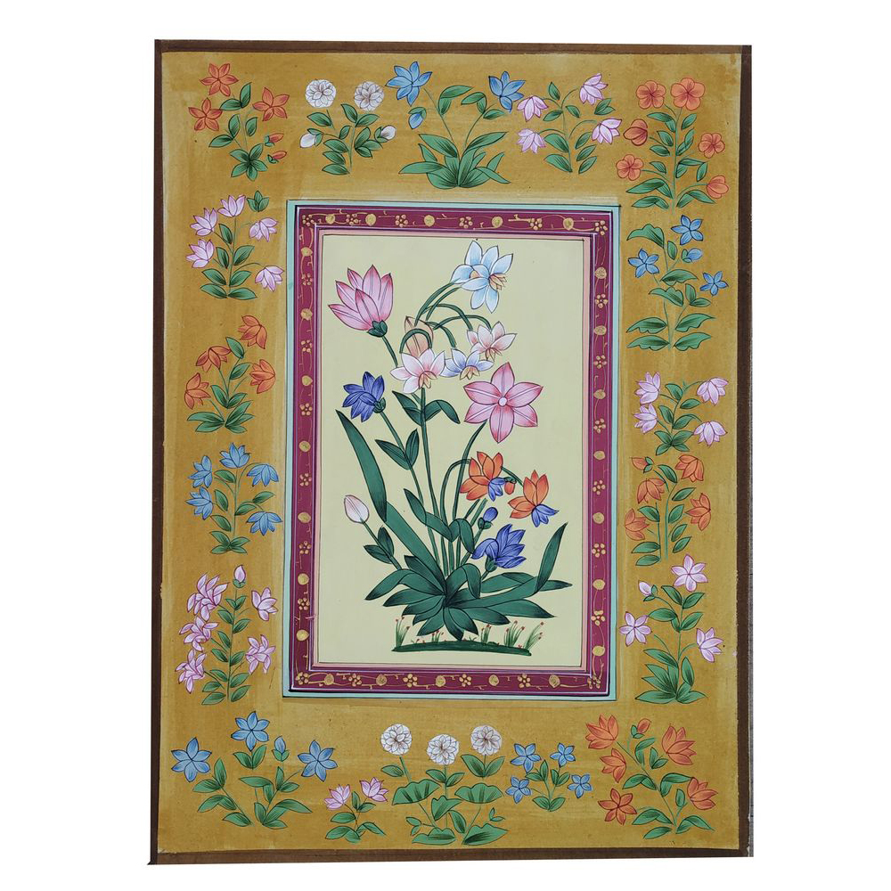 Painting Handmade Paper Flower Miniature Artwork Water color 9.5 X 13