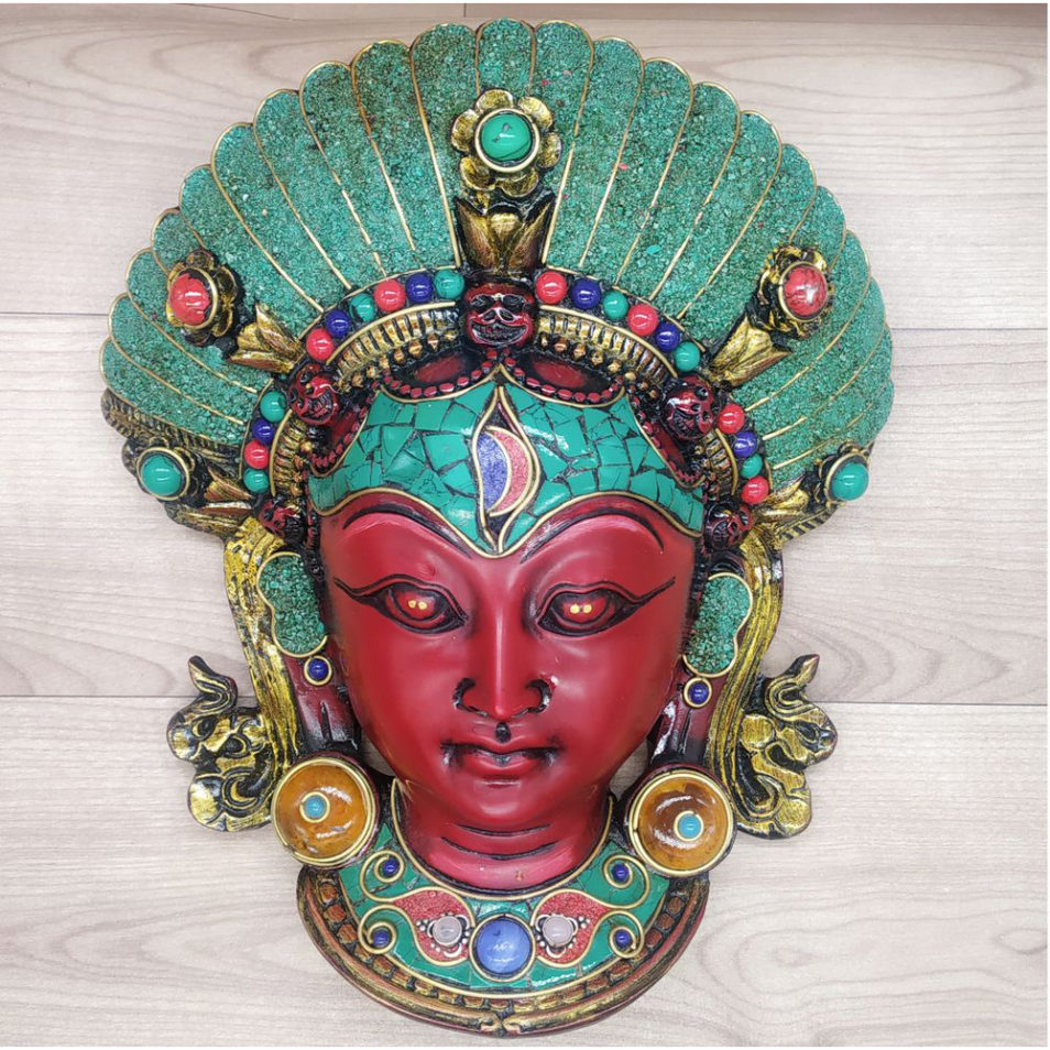 Nepali Girl Kumari with Gemstone work Wall hanging Art Sculpture